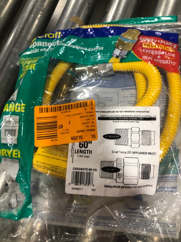 Photo 2 of 1/2 in. MIP x 1/2 in. MIP x 60 in. Gas Connector (1/2 in. OD) w/Safety+Plus2 Thermal Excess Flow Valve (53,200 BTU)