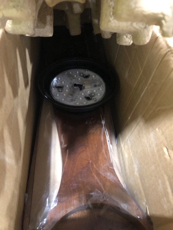 Photo 1 of 52" Wood Ceiling Fan with Lights Remote Control,Quiet DC Motor 3 Blade Ceiling Fans for Patio Living Room, Bedroom, Office,Indoor Outdoor(Black+Dark Walnut) Black body+Dark Walnut 52 inch with Light