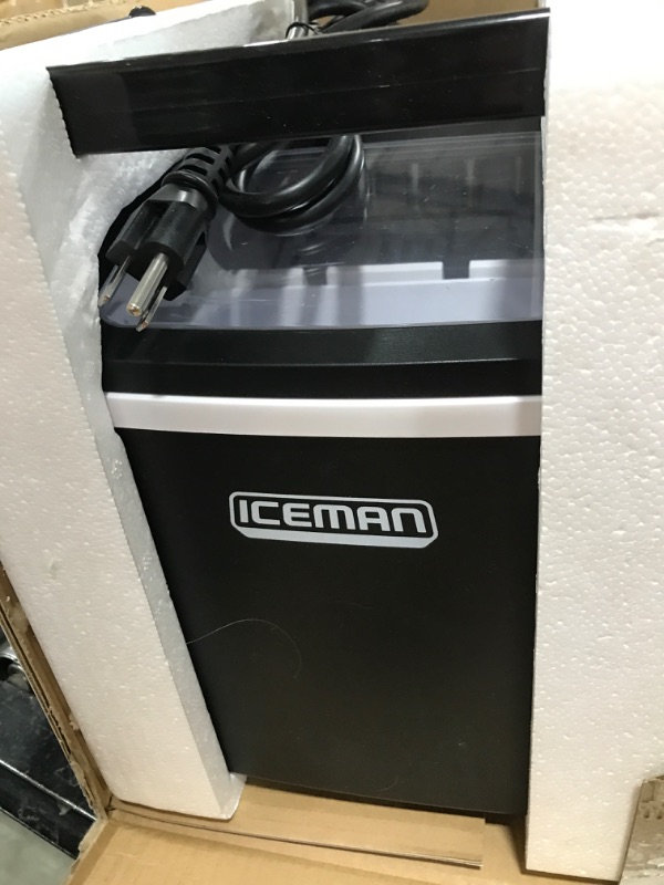 Photo 3 of Iceman Dual-Size Ice Maker Countertop - Portable Ice Machine, Large and Small Ice Machine Maker with Self Cleaning, 9 Cubes in 7 Mins, 22lbs/24hrs, for Home, Kitchen, Office, Party, Ice Scoop Included Compact Bullet Ice Maker