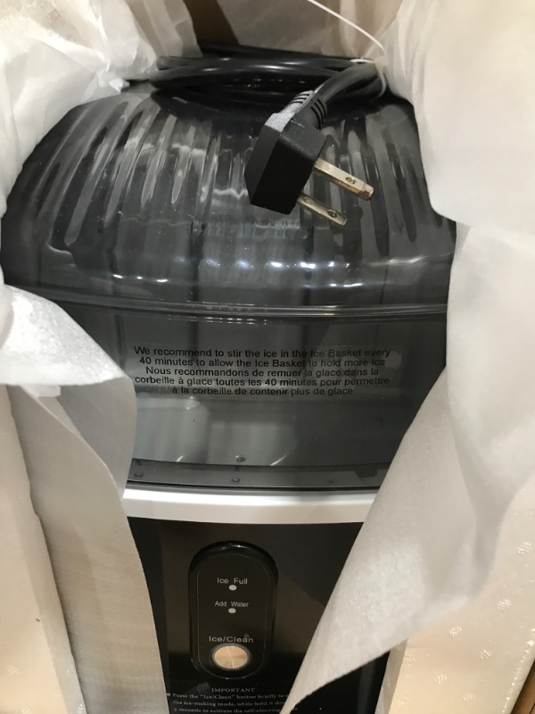 Photo 1 of Kismile Nugget Ice Makers Countertop,Portable Ice Maker Machine with Crushed Ice, 35lbs/Day,One-Click Operation,Self-Cleaning Countertop ice machine,Pellet Ice Maker Countertop for Home/Kitchen/Office 35lbs/24H Stainless Steels Black Upgrade 1