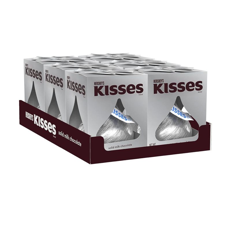 Photo 1 of HERSHEY'S KISSES Solid Milk Chocolate Candy Gift Boxes, 7 oz (6 Count)
