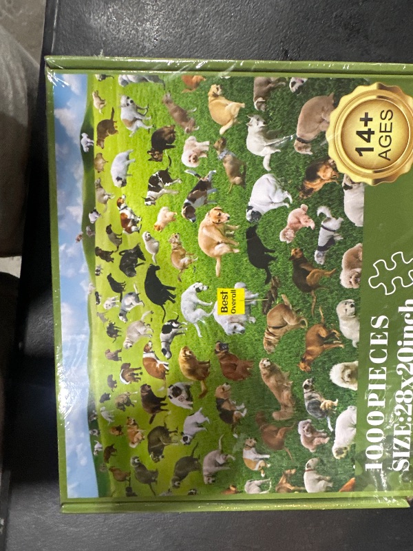 Photo 1 of 1000 Pieces Puzzles for Adults, Pooping Puppies Puzzle, Dogs Jigsaw Puzzles 1000 Pieces, Funny Gifts for Dog Lovers Friends, Perfect White Elephant Gag Gift, Dog Puzzle as Funny Home Party Decorations