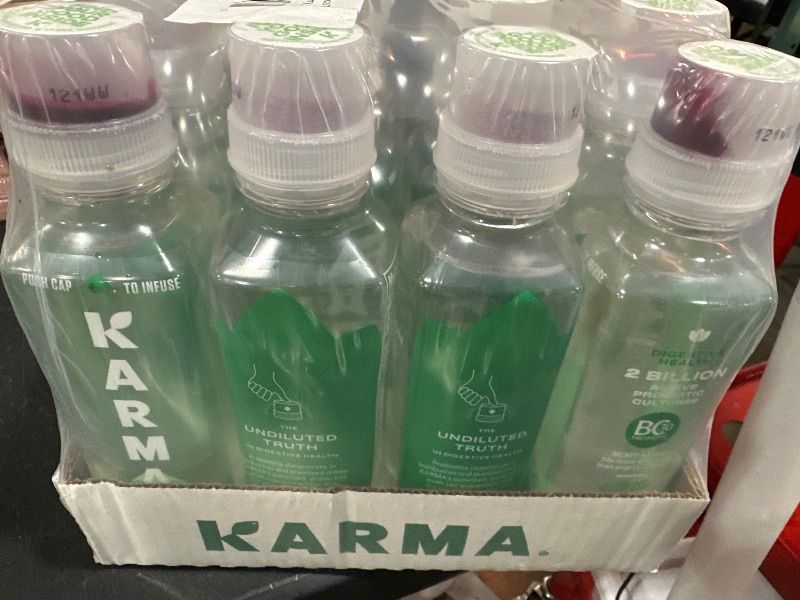 Photo 2 of Karma Probiotic Water - 12 Pack, Watermelon Wild Berry Drink - Immune & Gut Health Support