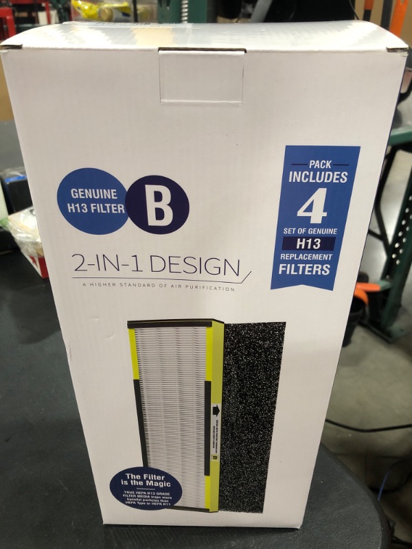 Photo 2 of [ELOWOKE] 4-Pack 4825 HEPA Filter B Compatible with Germ-Guardian Air Purifier Filter Replacement for Model FLT4825 AC4825 AC4300 and more, 4X H13 HEPA Filters and 10X Carbon Pre-Filter