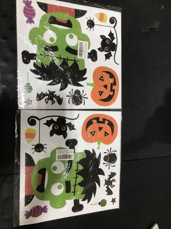 Photo 2 of 6 Sheet Halloween Window Clings Halloween Window Stickers Halloween Window Decorations Halloween Window Decals for Kids Cute Halloween Decorations Indoor Halloween Decor ( 2 pack ) 