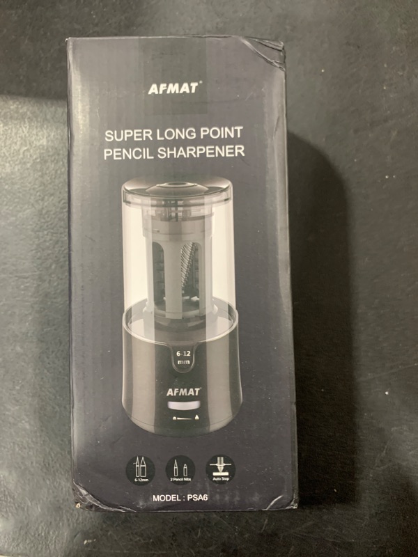 Photo 2 of AFMAT Electric Pencil Sharpener for Artist, 8-17mm Super Long Point, Auto Stop & Fast Sharpen, Long Point Pencil Sharpener, Artist Pencil Sharpener Plug in for ?6-12mm Charcoal/Drawing/Colored Pencils