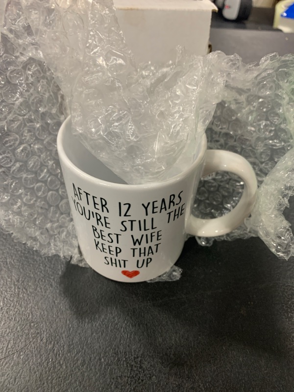 Photo 1 of "after 12 years your still the best wife" (white with words) coffee cup