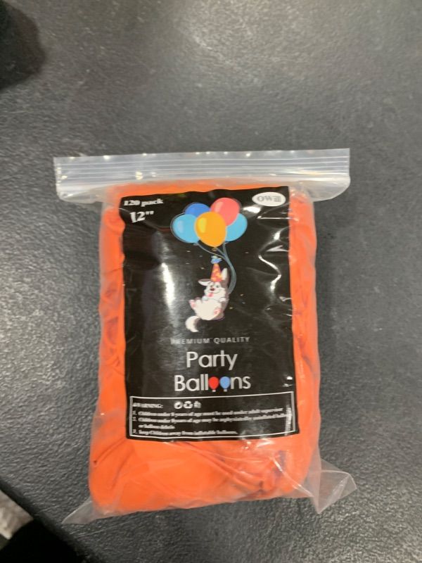 Photo 1 of OWill 120pcs Orange Balloons 12 Inches Orange Latex Balloons, Helium Quality for Birthday Baby Shower Wedding Party Supplies Halloween Arch Garland Decoration