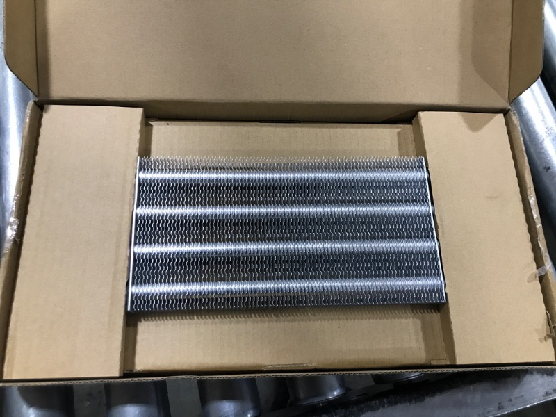 Photo 2 of BARTOO Universal 5/16" Transmission Oil Cooler Kit, Aluminium alloy 4 Pass Tube and Fin Oil Cooler Kit(Sliver)