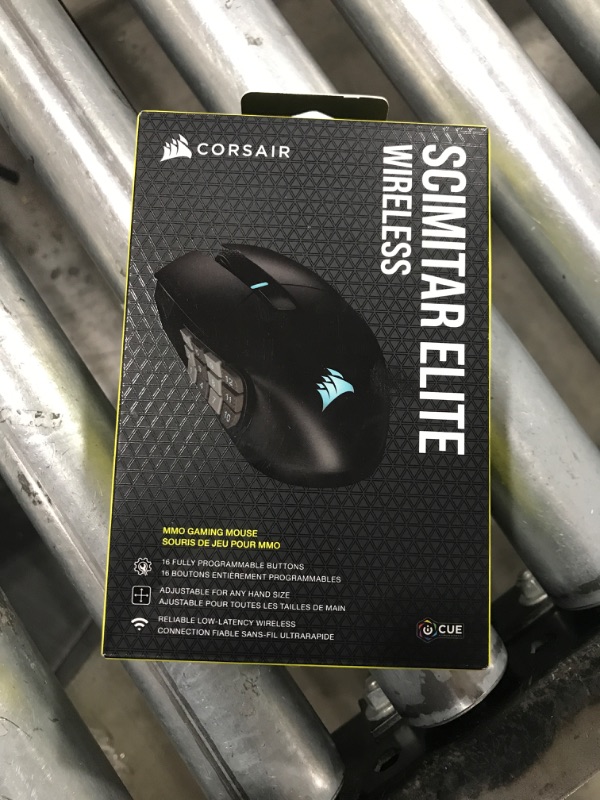 Photo 3 of CORSAIR SCIMITAR ELITE RGB WIRELESS MMO Gaming Mouse - 26,000 DPI - 16 Programmable Buttons - Up to 150hrs Battery - iCUE Compatible - Black