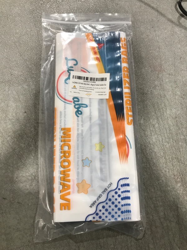 Photo 1 of (10-Pack) Baby Bottle Sterilizer Bag Microwave Steam Sterilizer Bags - 200 Uses Per Pack - Baby Travel Essential Breast Pump Parts Accessories Microwave Sterilizer Bag for Teether Soother Use 11x8 1/4 Inch 10.0