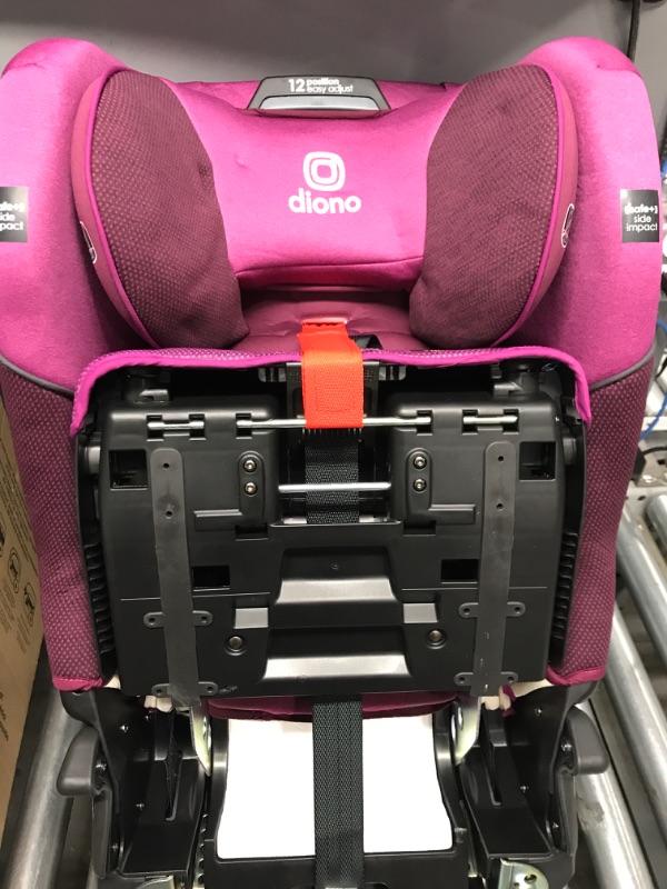 Photo 4 of Diono Radian 3QXT 4-in-1 Rear and Forward Facing Convertible Car Seat, Safe Plus Engineering, 4 Stage Infant Protection, 10 Years 1 Car Seat, Slim Fit 3 Across, Purple Plum Purple Plum QXT