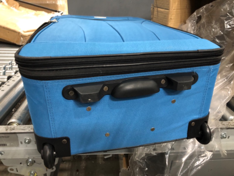 Photo 3 of **smallest bag missing**
Rockland Journey Softside Upright Luggage Set, Blue, 4-Piece (14/19/24/28) 4-Piece Set (14/19/24/28) Blue