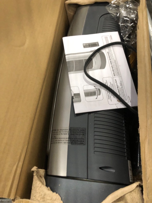 Photo 1 of Lasko 1500W Digital Ceramic Space Heater with Remote, 755320, Silver