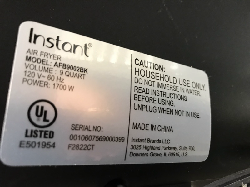 Photo 5 of *** POWERS ON *** Instant Vortex 9 Quart VersaZone 8-in-1 Air Fryer with Dual Basket Option, From the Makers of Instant Pot with EvenCrisp Technology, Nonstick and Dishwasher-Safe Basket, App With Over 100 Recipes 9QT Dual Basket