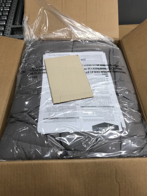Photo 1 of Amazon Basics All-Season Cotton Weighted Blanket - 15-Pound, 60" x 80" (Full/Queen), Dark Gray
