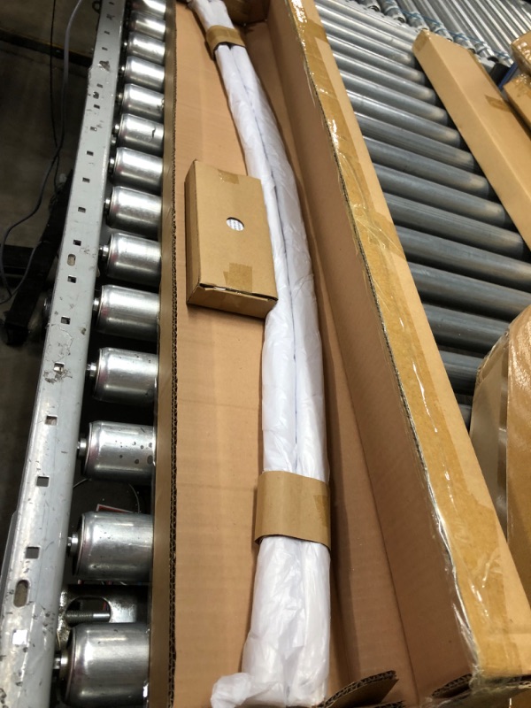 Photo 1 of Amazon Basics Extendable Curved Shower Rod - 48" to 72", White