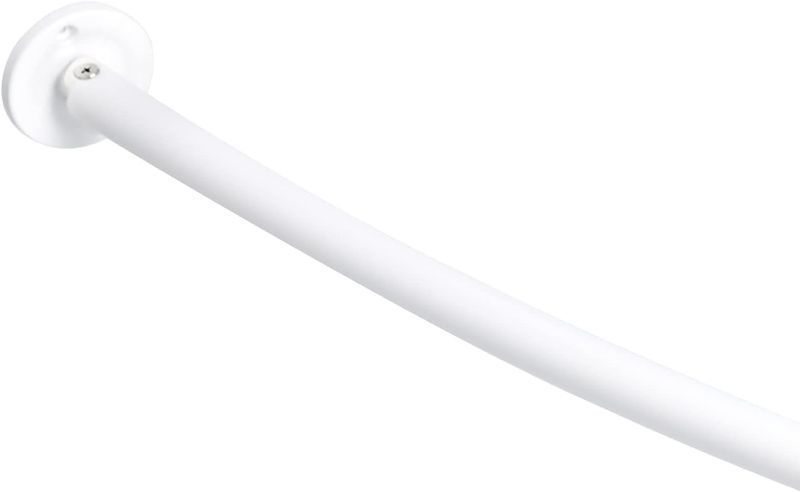 Photo 1 of **SEE NOTES**
Amazon Basics Extendable Curved Shower Rod - 48" to 72", White
