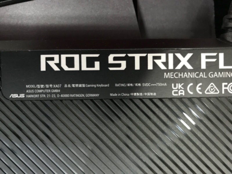 Photo 6 of ASUS ROG Strix Flare II Animate 100% RGB Gaming Keyboard - Hot-swappable, ROG NX Brown Tactile Switches, Customizable LED Display, PBT Keycaps, Acoustic Dampening Foam, Media Controls, Wrist Rest
