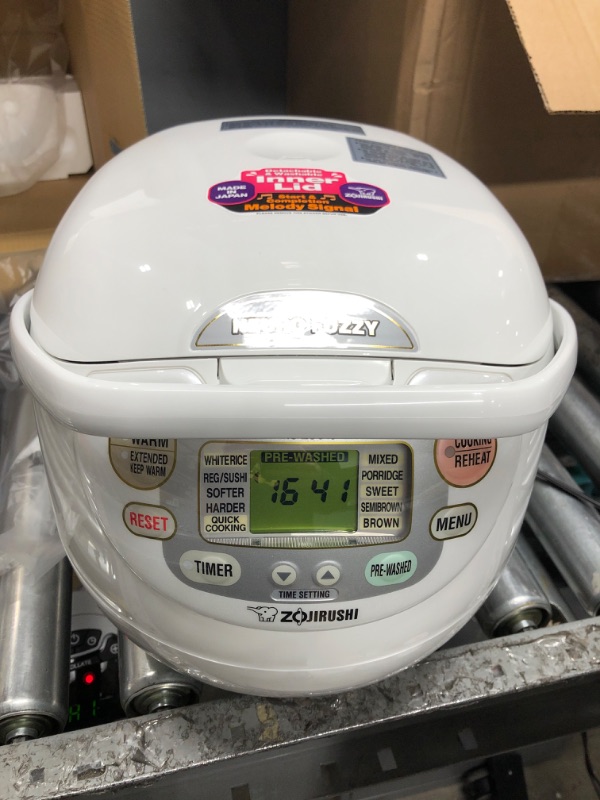 Photo 5 of *Tested* Zojirushi NS-ZCC18 Neuro Fuzzy Rice Cooker & Warmer, 10 Cup, Premium White, Made in Japan 10-Cup