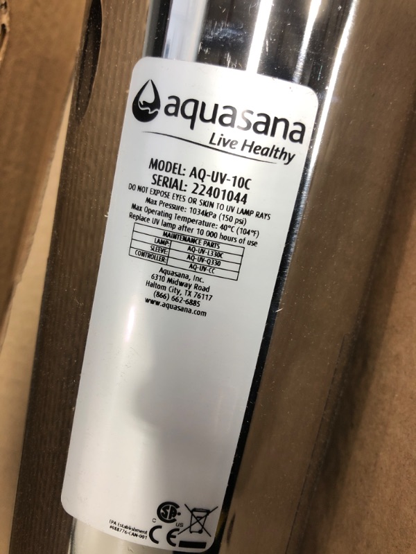 Photo 7 of *Powers On* Aquasana AQ-UV-10C Whole House UV Filter, Chrome