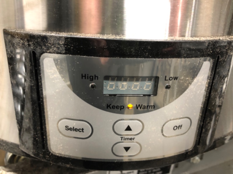 Photo 2 of *Powers On/Major Damage to Handle-See Photos* Crock-Pot SCCPVL610-S-A 6-Quart Cook & Carry Programmable Slow Cooker with Digital Timer, Stainless Steel