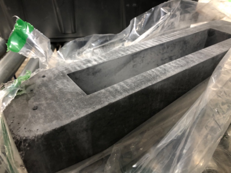 Photo 1 of Colsen Tabletop Fire Pit Concrete  Rectangular (Black Edition)