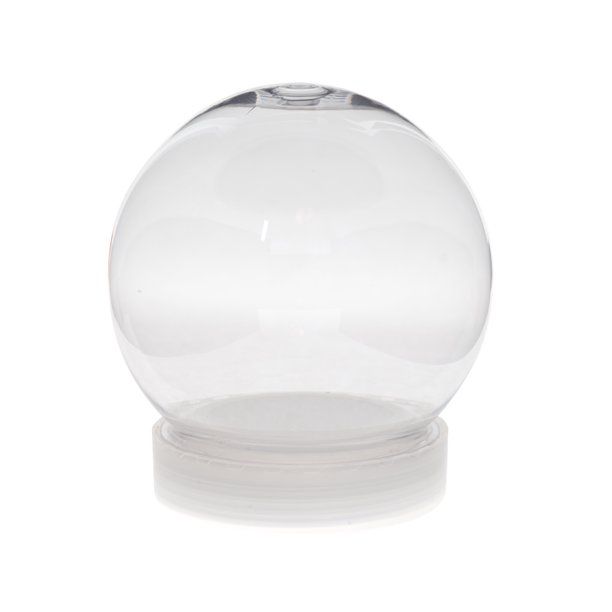 Photo 1 of 4 Inch DIY Clear Plastic Water Globe Snow Globe with Screw Off Cap -Great for DIY Crafts