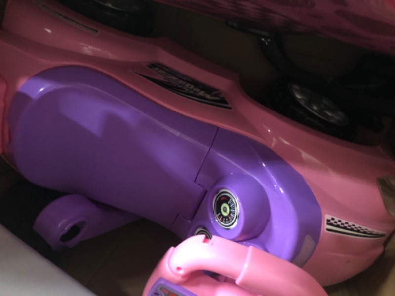 Photo 1 of ChromeWheels Push Cars for Toddlers, 3 in 1 Ride on Push Car with Removable Canopy, Ride on Toys Mega Car w/ Handle & Horn & Music, Pink # Pink