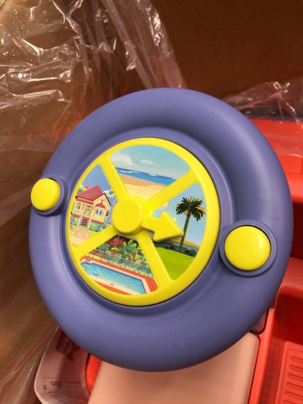 Photo 1 of Bluey 6V Ride On Car for Toddlers - Interactive Electric Car for Kids with Sound Effects & Music, Riding Toy for Boys & Girls, Includes 6V Rechargeable Battery & Charger
