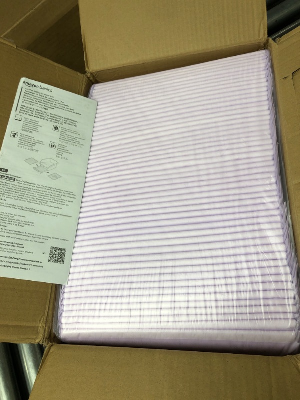 Photo 1 of Amazon Basics Cat Pad Refills for Litter Box, Unscented - Pack of 100 Unscented Refills 100 Count (Pack of 1)
