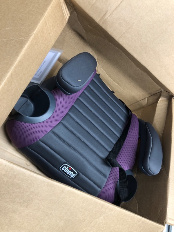 Photo 1 of Chicco GoFit Backless Booster Car Seat, Travel Booster Seat for Car, Portable Car Booster Seat for Children 40-110 lbs, Grape/Purple, 1 Count (Pack of 1) Grape GoFit