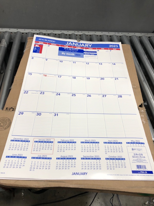 Photo 2 of AT-A-GLANCE 2023 Wall Calendar, 20" x 30", Extra Large, Spiral Bound, Monthly (PM428) Extra Large 2023 New Edition Calendar