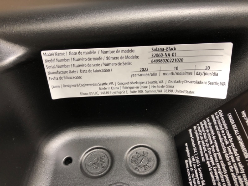 Photo 1 of Diono Solana 2022, No Latch, Pack of 2 Backless Booster Car Seats, Lightweight, Machine Washable Covers, Cup Holders, Charcoal Gray NEW! 2-Pack Charcoal Gray
