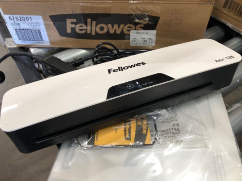 Photo 1 of Fellowes Ayla 125 with Rapid 1 Minute Warm Up Paper Laminator Including Pouch Starter Kit (5752001)
