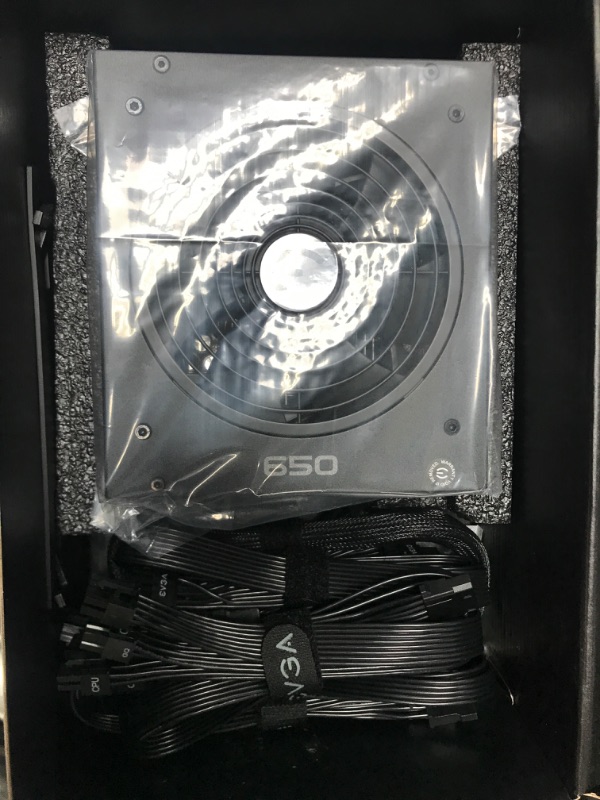 Photo 2 of EVGA 210-GQ-0650-V1 650 GQ, 80+ GOLD 650W, Semi Modular, EVGA ECO Mode, 5 Year Warranty, Power Supply, Black