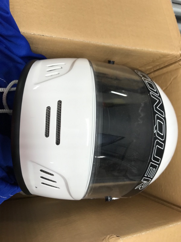 Photo 3 of Conquer Snell SA2020 Full Face Auto Racing Helmet Large White