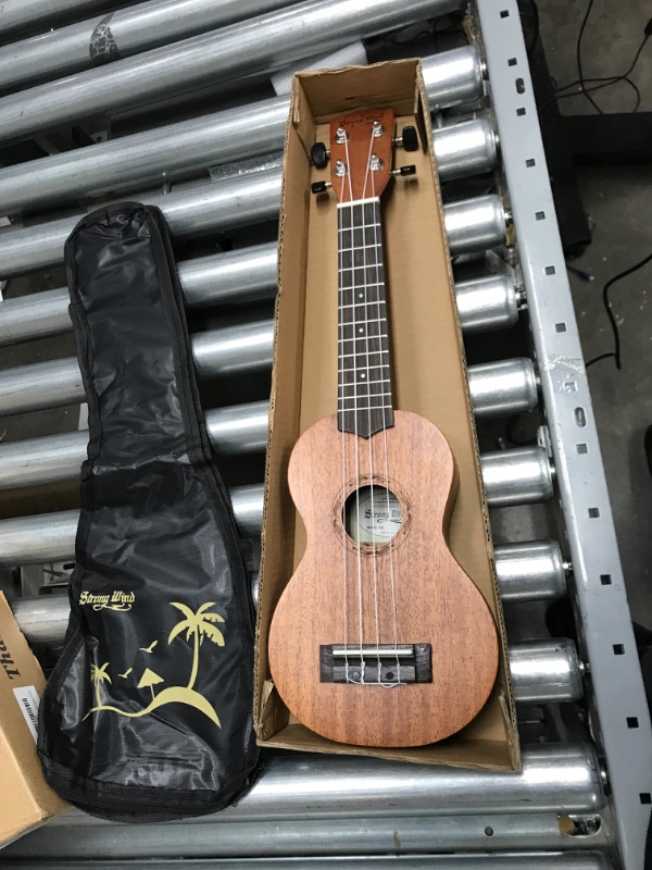Photo 1 of Strong Wind Soprano Ukulele for Beginners,Mahogany 21 Inch Hawaiian Adult Ukelele Kit Kids Guitar Ukalalee With Gig Bag(Soprano 21inch) Soprano 21in wings