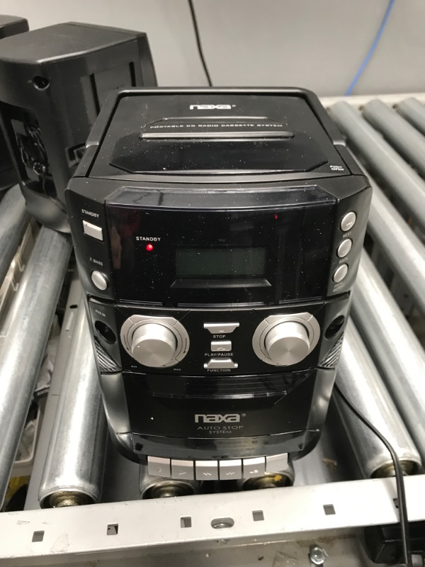 Photo 2 of NAXA Electronics NPB-426 Portable CD Player with AM/FM Stereo Radio, Cassette Player/Recorder and Twin Detachable Speakers