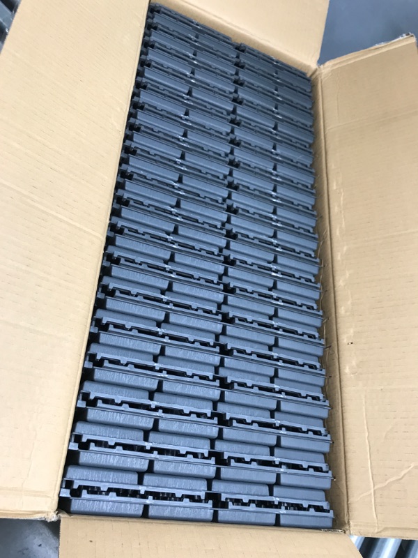 Photo 2 of 36 sq. ft Plastic Interlocking Deck Tiles,36 Pack Patio Deck Tiles,12"x12" Waterproof Outdoor Flooring All Weather Use, Patio Floor Decking Tiles for Porch Poolside Balcony Backyard,Dark Grey 36 Grey