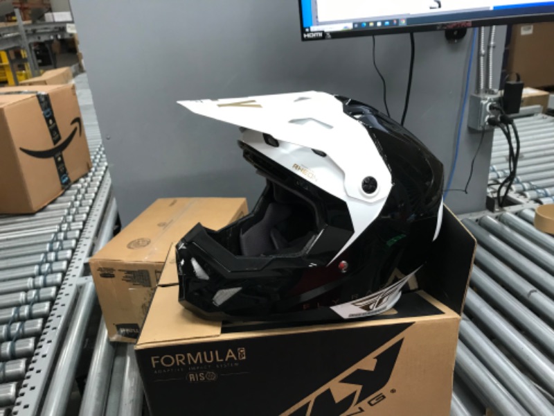 Photo 2 of Fly Racing 2023 Adult Formula CP Helmet (Black/White/Gold, X-Large) X-Large Black/White/Gold