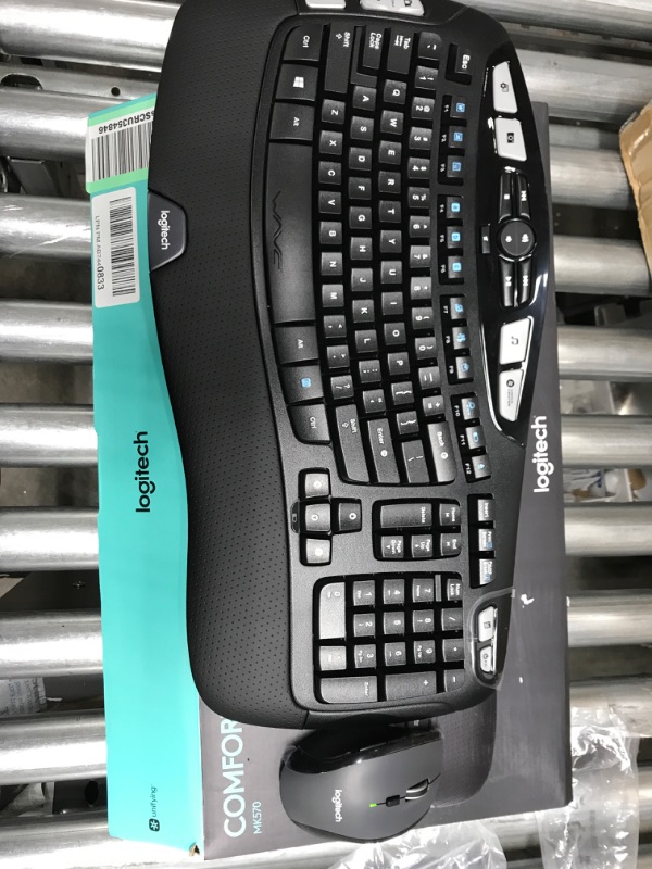 Photo 2 of Logitech MK570 Wireless Wave Keyboard and Mouse Combo, Contoured Cushioned Palm Rest, Advanced Wireless Connection, Hyperfast Scrolling Mouse, Black