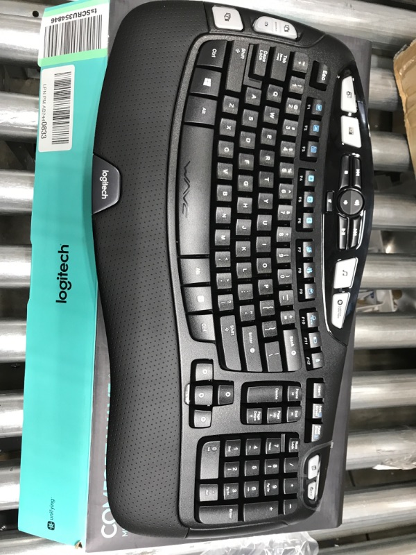 Photo 1 of Logitech MK570 Wireless Wave Keyboard and Mouse Combo, Contoured Cushioned Palm Rest, Advanced Wireless Connection, Hyperfast Scrolling Mouse, Black