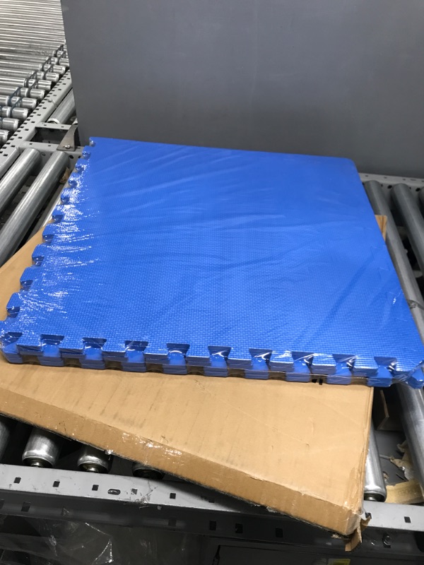 Photo 1 of 4 Foam Mat Floor Tiles, Blue 24x24in
