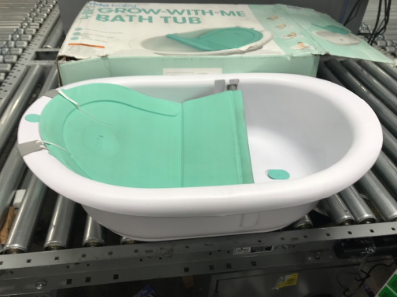 Photo 2 of 4-in-1 Grow-with-Me Bath Tub by Frida Baby Transforms Infant Bathtub to Toddler Bath Seat with Backrest for Assisted Sitting in Tub