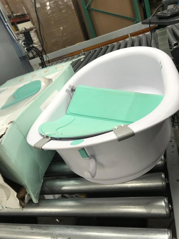 Photo 3 of 4-in-1 Grow-with-Me Bath Tub by Frida Baby Transforms Infant Bathtub to Toddler Bath Seat with Backrest for Assisted Sitting in Tub