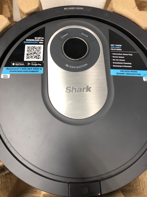 Photo 4 of PARTS ONLY***
Shark AI Robot Vacuum, Black/Silver