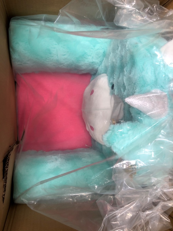 Photo 3 of Animal Adventure | Sweet Seats | Teal Unicorn | Soft Plush Children's Chair