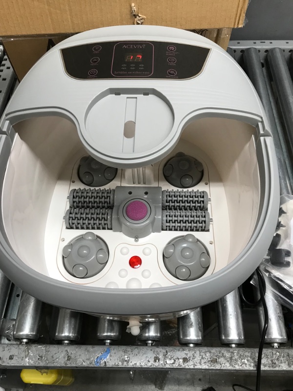 Photo 3 of ACEVIVI Foot Spa, Auto Foot Bath Spa Massager with Heat and Bubbles, Temp+/-Offer a Comfortable Pedicure Foot Spa,Heated Foot Bath for Soothe Relax Tired Feet