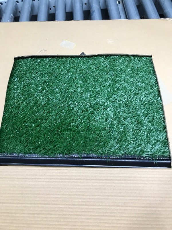 Photo 1 of Artificial Grass Puppy Pee Pad for Dogs and Small Pets - 20x25 Reusable 3-Layer Training Potty Pad with Tray - Dog Housebreaking Supplies by PETMAKER